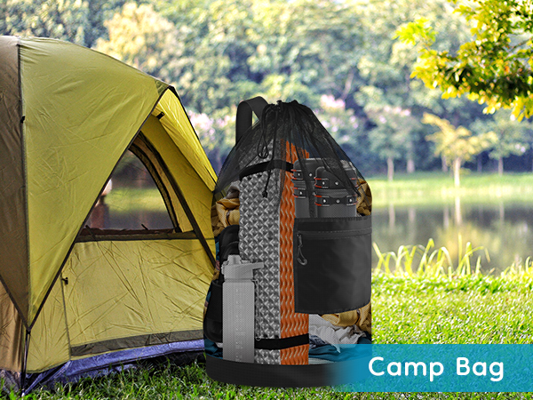 mesh beach bag beach drawstring backpack pool bag swim bag toy storage seashell rock collecting bag