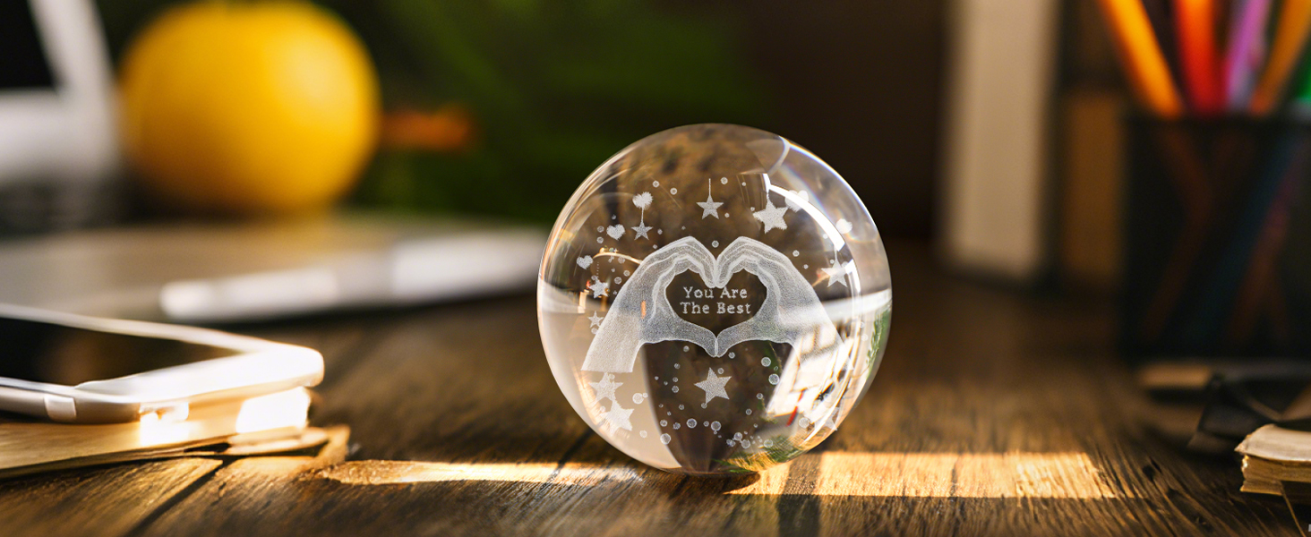 2.3IN CRYSTAL BALL FIGURINES