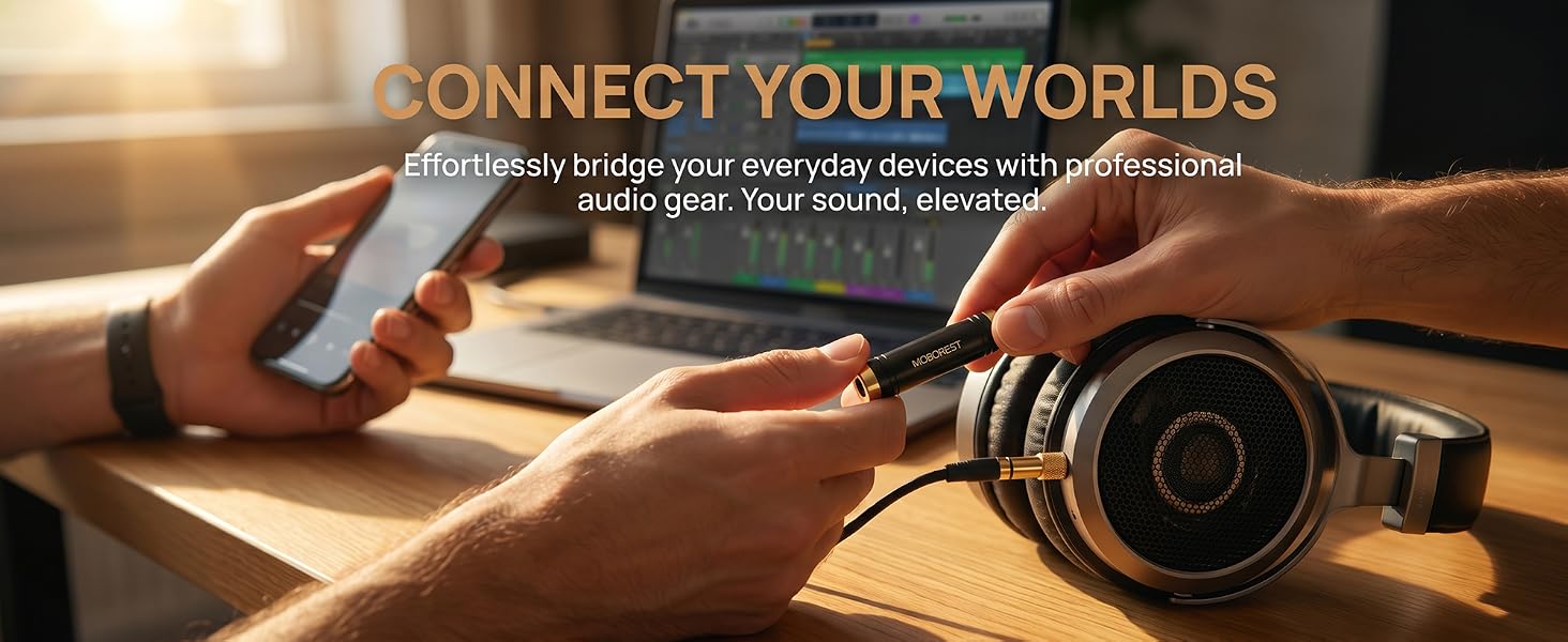 3.5mm to 1/4 inch Stereo Audio Adapter