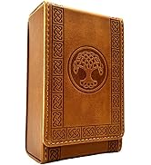Luck Lab Leather Tarot Card Case/Holder - Brown - For Most Standard Size Tarot Cards (Fits Deck s...