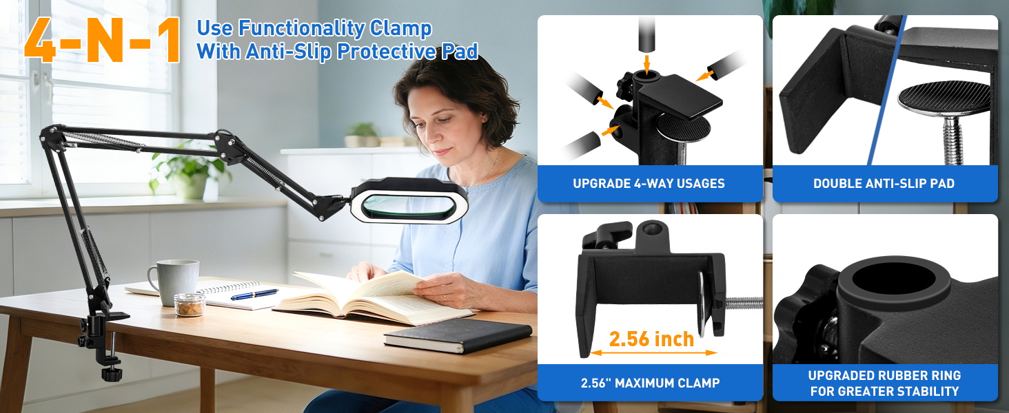 clamp on magnifying glass with light desk mounted magnifying glass with light bench magnifying glass