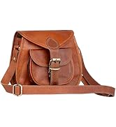 Women Crossbody Full Grain Leather Purse Handags Crossover Vintage Handmade Bags with Adjustable ...