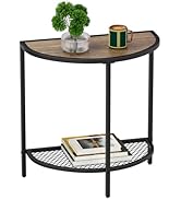 SAYGOER Small Side Table 19.7'' Half Moon Side Tables for Living Room 18.7