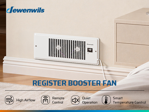 Quiet Register Booster Fan