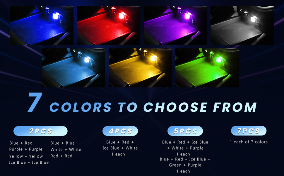 There are many different colors like blue, red, and white for you to choose.