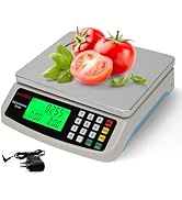 KNSWE Food Scale 40KG/88LB Large Digital Kitchen Scales Weight Grams and Ounces Stainless Steel w...