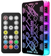 GSCOLER 10-Port ARGB & PWM Fan Hub Controller – Integrated RGB Self-Lighting PC Fan Hub with Moth...