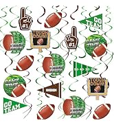 30 Pieces Football Party Decorations Football Hanging Swirl for Football Birthday Party Football ...