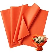 150 Sheets Orange Tissue Paper Bulk, 14x20 Inch Tissue Paper for Gift Bags,DIY Crafts,Gift Wrappi...