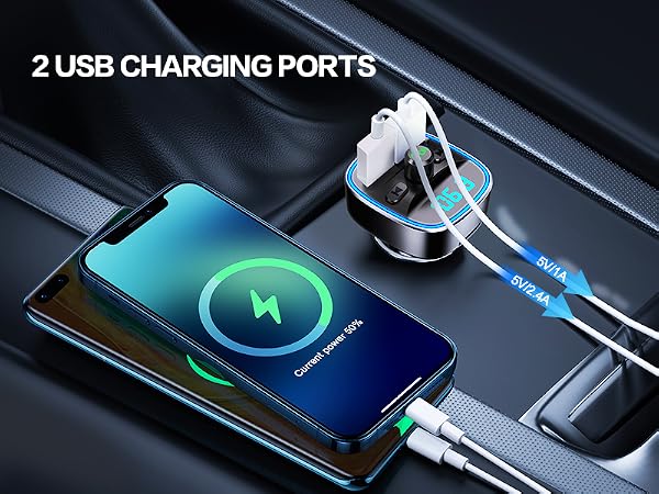 2 USB charging ports