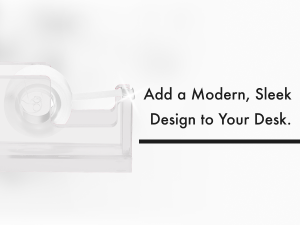 Acrylic tape dispenser Clear tape Silver Non-slip Heavy-duty Modern Desk Organizer Cute Office Gift