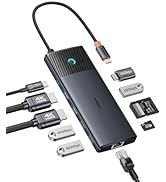 Baseus Docking Station Dual Monitor,10Gbps 10 in 1 Docking Station with 2 HDMI Single 4K@120Hz, D...