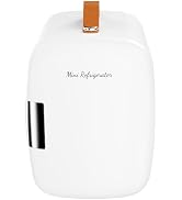 Sweetcrispy Mini Fridge for Bedroom, Office & Car, Portable 4L/4.23QT Mini Refrigerator for Skinc...