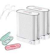 Holy Rose Dental Floss Dispenser 2 Box,Portable Floss Picks Case 2 Boxs,for Clean Teeth Adults Fl...