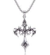 Zirloy Cross Necklace for Men, 24 Inches 316L Stainless Steel Mens Cross Necklaces, Personalized ...