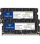 Timetec 32GB KIT(2x16GB) DDR4 3200MHz (DDR4-3200) PC4-25600 Non-ECC Unbuffered 1.2V CL22 2Rx8 Dua...
