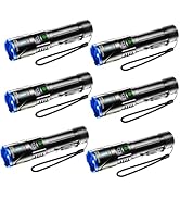 Voylite Rechargeable EDC Flat Flashlight with Magnetic, RGB, UV and White LED Combo, 1500 High Lu...