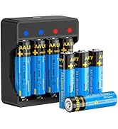 KEKUCULL 8 Pack Rechargeable AA Lithium Batteries,1.5V 3000mWh Li-ion Rechargeable Batteries with...