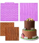 Infovox Texture Mat Silicone Fondant, Brick Wall Wood Grain Chocolate Molds, for Cake Decorating ...