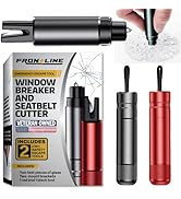 FRONTLINE Window Breaker and Seatbelt Cutter (2 Pack) Car Window Glass Breaker Safey Hammer Emerg...