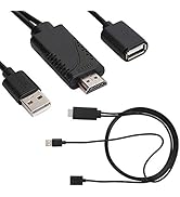 Wendry 3 in 1 USB Female to Male HDTV Adapter, 1080P HD USB to Digital AV Adapter Cable, Plug and...