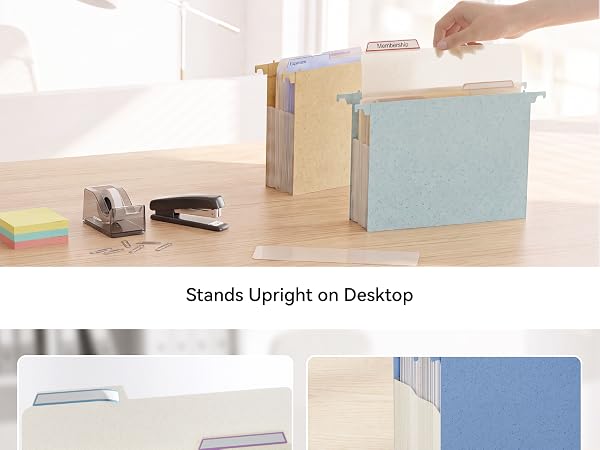 Wheat Straw Expanding Hanging File Folders