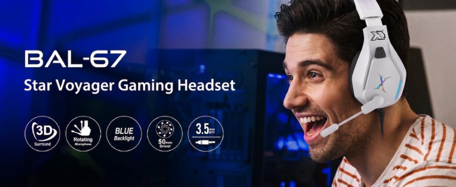 BAL-67 Gaming headset White