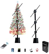 3D Hologram Fan Projector Holographic Christmas Tree Including Splicing Bracket,Hologram Fan,16.5...