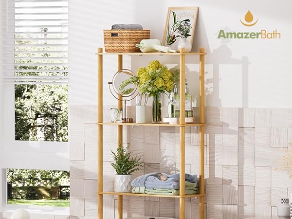 Bamboo Over The Toilet Storage