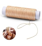 KAQRHFT 0.55 mm 54 Yards Round Waxed Thread, Waxed Thread for Leather Sewing, Leather Thread Wax ...