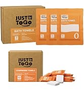 Just To Go Compressed Towel Tablets, Disposable Coin Tissue for Travel (48 Counts)+ Just To Go Di...
