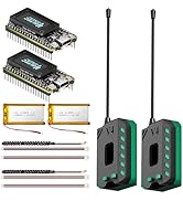 Heltec 2 Pack WiFi LoRa 32 V4 with OLED Display 27dBm ESP32-S3 SX1262 Complete Battery Casing Kit...