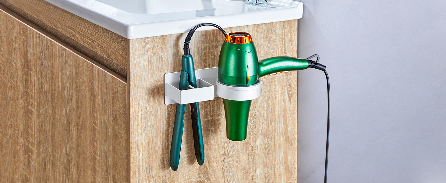 blow dryer and curling iron holder