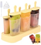WMKGG Popsicles Molds Set, 6 PCS Ice Pop Mold,Homemade Ice Cream Mould with Sticks, Popsicle Make...