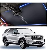 240T Thickened Automotive Glass Sunshade and Comes with Storage Bag,Keep Car Interior Cool,Univer...
