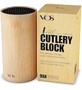 Vos Universal Knife Block - Countertop Knife Block Without Knives - Knife Holder with Non-Slip Ba...