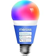 Meross Smart Light Bulb, Smart WiFi LED Bulbs Works with Alexa, Google Home, Dimmable E26 Multico...