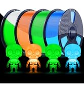 SUNLU 4KG Glow in the Dark PLA Filament Bundle 1.75mm, Luminous PLA 3D Printer Filament, Long-Las...