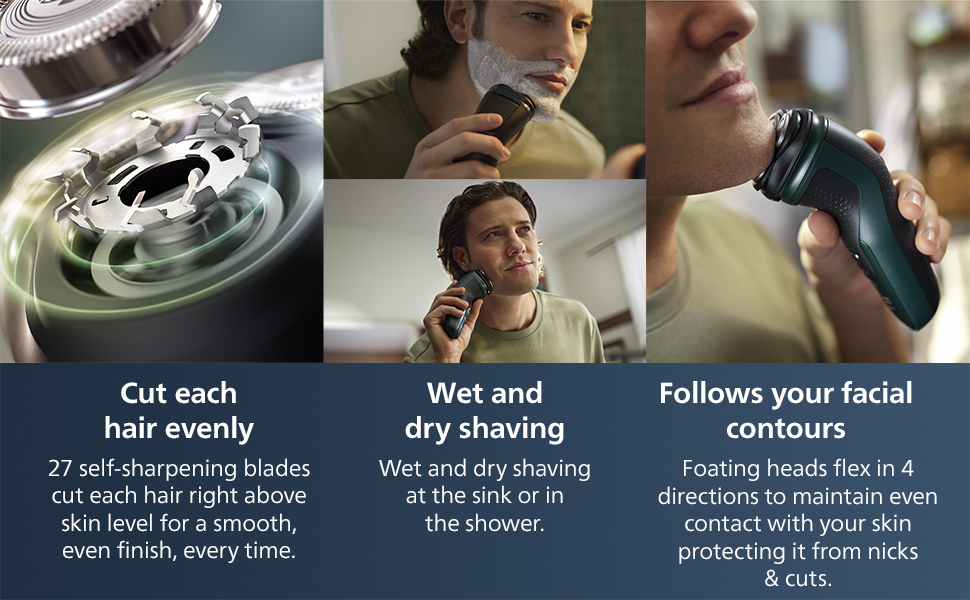Philips Norelco Shaver 2600, Rechargeable Cordless Electric Shaver with Pop-Up Trimmer, X3052/91