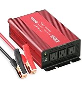 YSOLX 1000W Power Inverter 12v to 110v, DC to AC Converter with 3 AC Outlet, 1000 Watt Inverter f...
