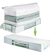 TAILI Under Bed Comforters Storage Container, Save 80% Space, Large Capacity Foldable Under Bed S...