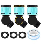Enhon 3 Pcs Adjustable 180° & 360°Swivel Connectors, Garden Hose Adapter 3/4