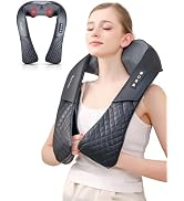 YoooJOY Electric Neck and Shoulder Massager with Heat – 4D Deep Kneading Shiatsu for Pain Relief,...
