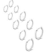 Gokeey 316L Surgical Stainless Steel Small Gold Silver Hoop Earrings for Women Men,Hypoallergenic...