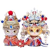 MU 3D Metal Puzzle for Adult Cat Couple,Chinese Bridal and Bride Figure Model Kits Brain Teaser L...