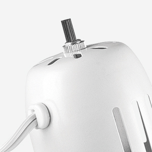 Architect Matte White Swing Arm Clamp-On Desk Lamp Metal Shade Close-Up