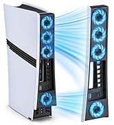Ps5 Pro 4 Cooling Fans,Ps5 Pro Accessories Fan with USB 3.0,Efficient Quiet Cooler Fan with Adjus...