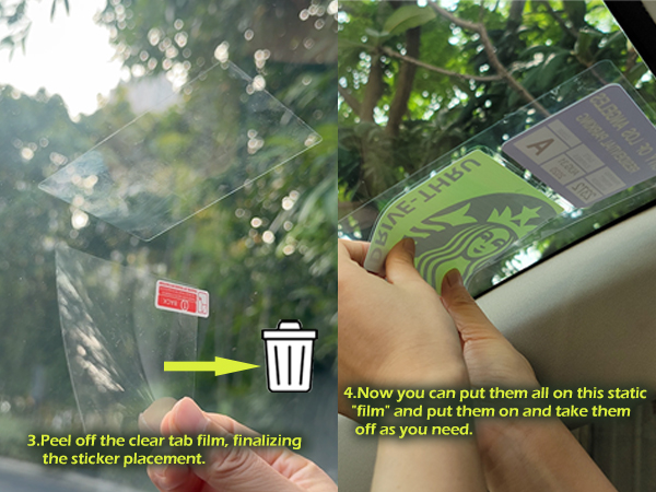 Windshield Sticker Applicator Electrostatic Film for Easy Application