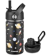 StarSpeed Kids Water Bottle, 14oz Stainless Steel Insulated Water Bottle Double Walled Vacuum The...