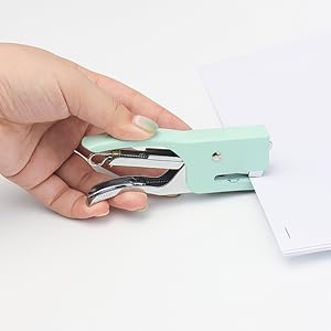 green stapler